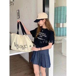 LYRA Áo phông in chữ đơn giản form dễ mặc chất vải thoáng mát cotton 100% thoáng mát mềm mìnj - CSYAP0257