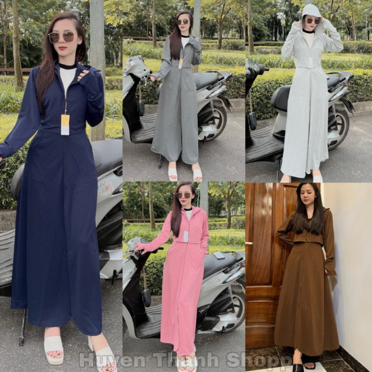 Áo Chống Nắng Toàn Thân Nữ Dáng Dài Rộng Chất Vải Umi Co Giãn Thoáng Mát Thấm Hút Mồ Hôi [ HÀNG CHÍNH HÃNG ]