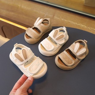 Sandal Tập Đi Đế Mềm Chống Trơn Trượt Mũi Chống Vấp, Họa Tiết Tai Thỏ Đáng Yêu Cho Bé Trai Bé Gái (M05)