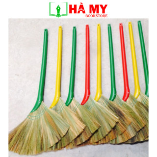 Chổi cỏ đỏ cán nhựa Dày Giá Sỉ- Chổi bông cỏ Chắc Chắn quét nhà, chổi lông gà, chổi quét nước Bền Đẹp,...