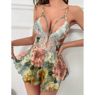 Bộ đồ ngủ,Bộ mặc nhà,jumpsuit in hoa boho