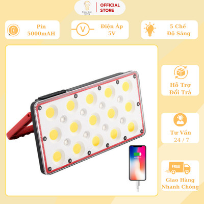 Pha Led Energy Green Lighting Gz010 Siêu Sáng Pin Sạc Tích Điện Nhỏ Gọn Khi Dã Ngoại