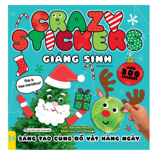Sách - Crazy Stickers -Giáng Sinh (ndbooks)