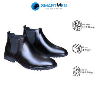 Giày tăng chiều cao smartmen chelsea boot gd388 đen