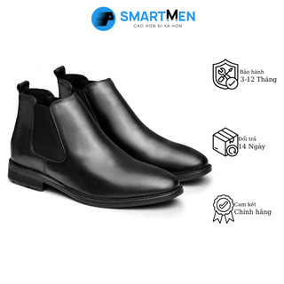 Giày tăng chiều cao SMARTMEN Chelsea Boot GD333 (Đen)