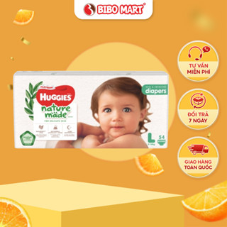 Tã Dán Huggies Platinum Nature Made Thấm Hút Chống Tràn Size L 54 Miếng (Bé Từ 9-14kg) - Bibo Mart