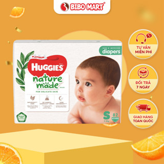  Tã Dán Huggies Platinum Nature Made Thấm Hút Chống Tràn Size S 82 Miếng  Bé Từ 4-8kg  - Bibo Mart 