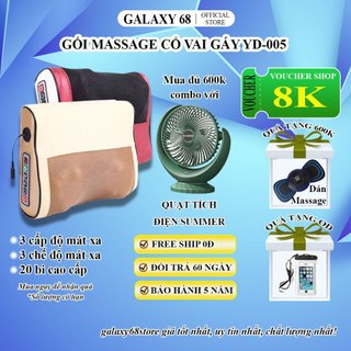 Máy massage cổ vai gáy hỗ trợ matxa lưng và cột sống, Gối mát xa cổ vai gáy hồng ngoại 20 bi
