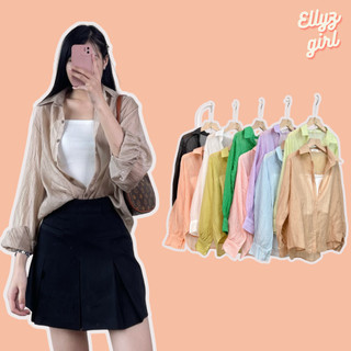 (KÈM ÁO DÂY) Áo Sơ Mi Voan Tơ, Mỏng Mát Sang Chảnh Kèm Áo Hai Dây- Ellyz SMvoanto1311 P5K10