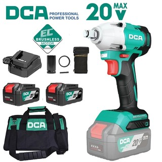 Máy vặn siết bulong không chổi than dùng pin 20V DCA  ADPB298