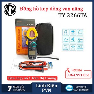 Ampe kìm Đồng hồ kẹp dòng vạn năng NJTY 3266TA đo tụ, tần số, nhiệt độ, điện trở, điện áp