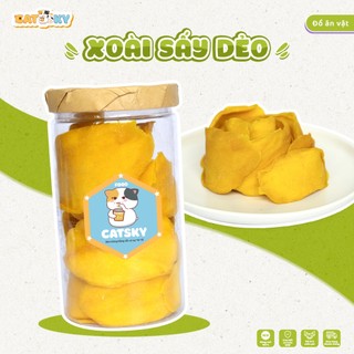 Xoài sấy dẻo CATSKY FOOD xoài sấy dẻo muối ớt đồ ăn vặt HỘP 300G