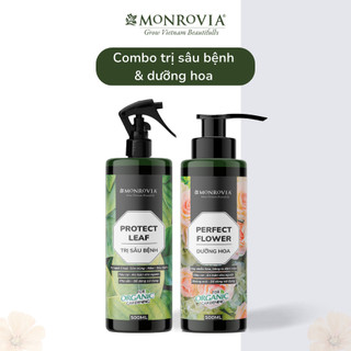 Combo phân bón phòng sâu bệnh, dưỡng hoa monrovia hữu cơ giúp trị sâu bệnh, cây khỏe, hoa nở sai, to đậm dung tích 1l