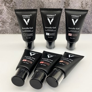 Gel gôm vinimay tuýp 30ml 6 màu, gel gôm đắp nối móng nail
