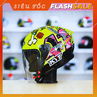 Nón Bảo Hiểm 3/4 KYT NFJ Hải Tặc Chính Hãng 2 Kính Tặng Kèm Khăn Ninja, Tem, Túi Vải