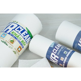 Cuộn khăn giấy lau bếp trắng KRCLEAN 100 tờ 20x25cm - Khăn lau bếp thấm hút đa năng, lau chén bát, lau tay