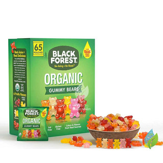 Gói kẹo dẻo hữu cơ hình gấu black forest organic gummy bears 23g