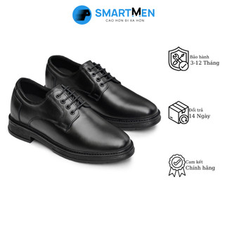 Giày thể thao Tăng chiều cao Da bò SMARTMEN GD211 Đen