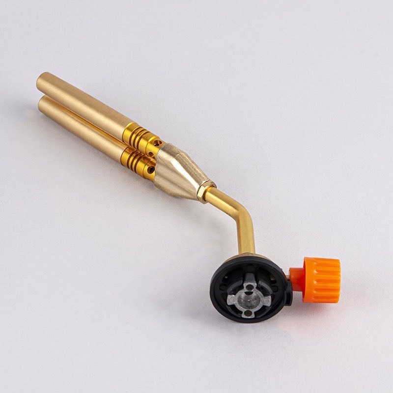 #(khò ga đôi)Khò Gas mini K820, Khò ga 2 nòng bằng thép không rỉ mạ đồng. hàn đồng tiện lợi, lửa cực