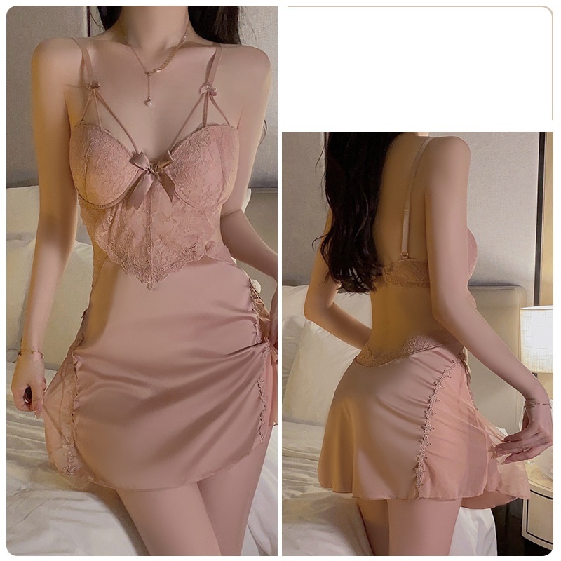 Đầm Ngủ Ren Lụa Cup Ngực Cao Cấp Gợi Cảm Kèm Choàng Lụa BS-2044 | BigBuy360 - bigbuy360.vn