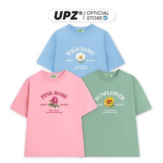 UPZ Áo Thun Cotton Unisex Form Rộng Tay Ngắn In Hoạ Tiết Hoa WILD DAISY/ PINK ROSE/ SUNFLOWER (3 Màu)
