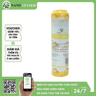 Lõi cation, lõi lọc nước số 2 máy nano, uf, dùng cho các dòng máy lọc nước geyser eco, ecotar, tk...