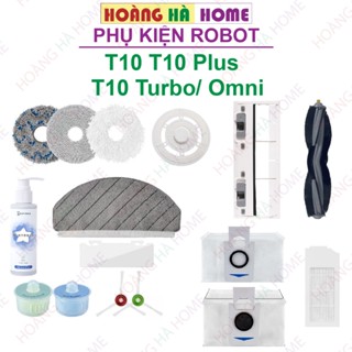 Phụ kiện robot hút bụi ecovacs deebot T10 T10 Turbo T10 Omni, Khăn lau chổi giữa chổi cạnh màng lọc hepa túi rác nước