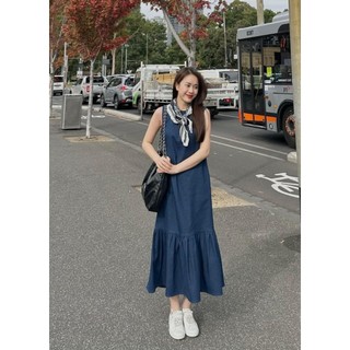 Đầm jean giấy mềm Only