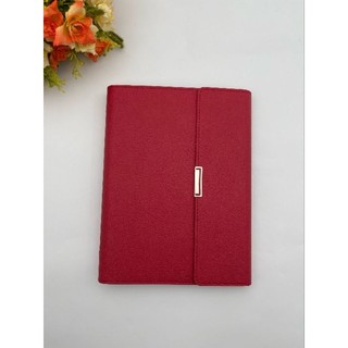 Sổ còng bìa da cao cấp A5 200 trang-Sổ còng 6 nhẫn thẳng và chéo
