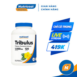 Hỗ Trợ Sức Khỏe, Tăng Sức Mạnh Nam Giới Nutricost Tribulus Terrestris Extract 1500mg 240 Viên Nhộng