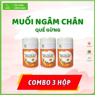 Combo 3 muối ngâm chân thảo dược quế gừng Bảo Nhiên _ Klt:1.500gr