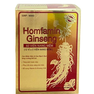 Homfamin Ginseng MEDIPHAR Tăng Cường Bồi Bổ Sức Khỏe Nguyên Liệu Nhập Khẩu Mỹ Hộp 60 Viên - Chính Hãng