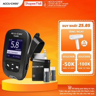  Máy Đo Đường Huyết ACCU-CHEK® Guide Kèm Hộp 25 Que Thử & 24 Kim Lấy Máu FastClix