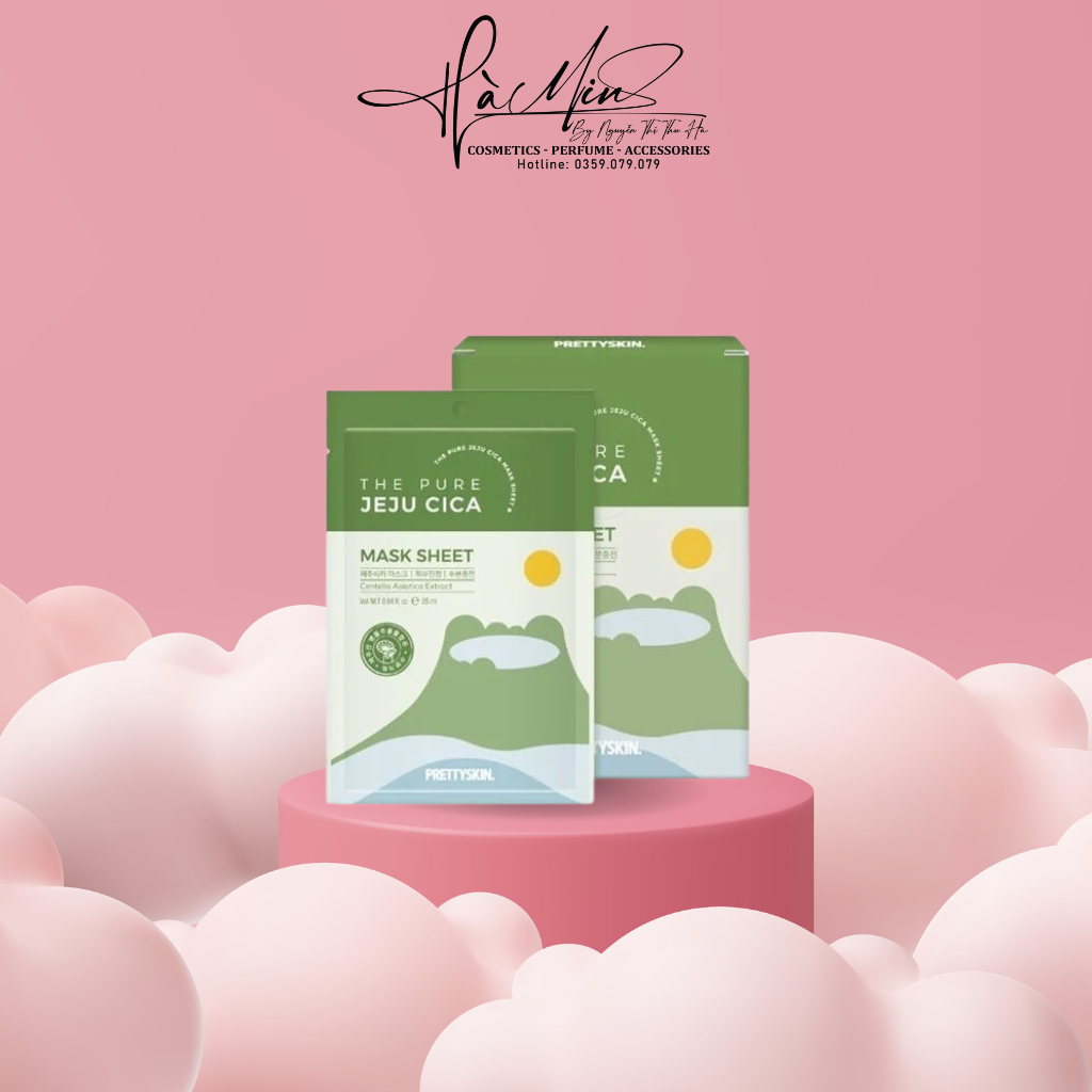 Mặt nạ rau má PrettySkin The Pure Jeju Cica Mask Sheet