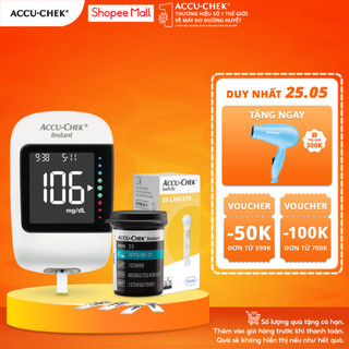  Máy Đo Đường Huyết ACCU-CHEK® Instant Kèm Hộp 25 Que Thử & 25 Kim Lấy Máu SoftClix