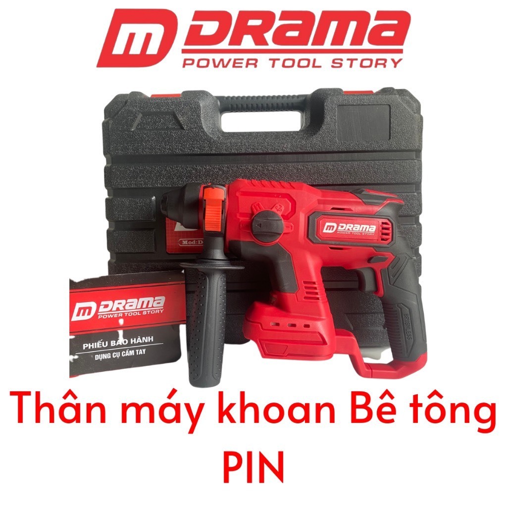 Thân Máy Khoan Bê Tông Dùng Pin 21V DRAMA Chân Pin Phổ Thông