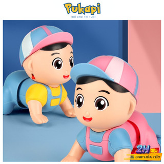 Đồ chơi em bé tập bò tập bò cho bé đồ chơi bé tập bò em bé bò đáng yêu có nhạc di chuyển được - đồ chơi cho bé pukapi