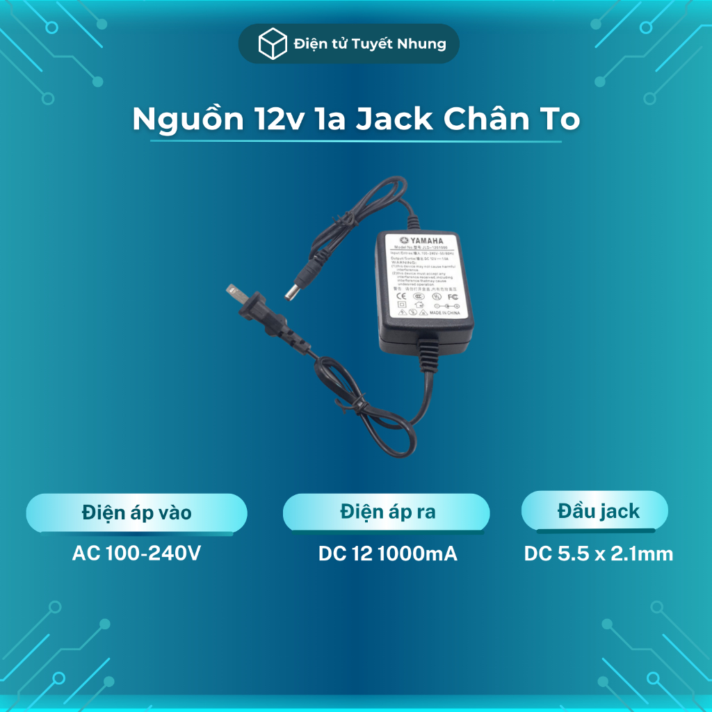 Nguồn 12v 1a Jack Dc 5.5x2.1mm Chất Lượng Cao - Adapter 12v 1a, Nguồn 12v BH Lỗi 1-1 Trong 7 Ngày