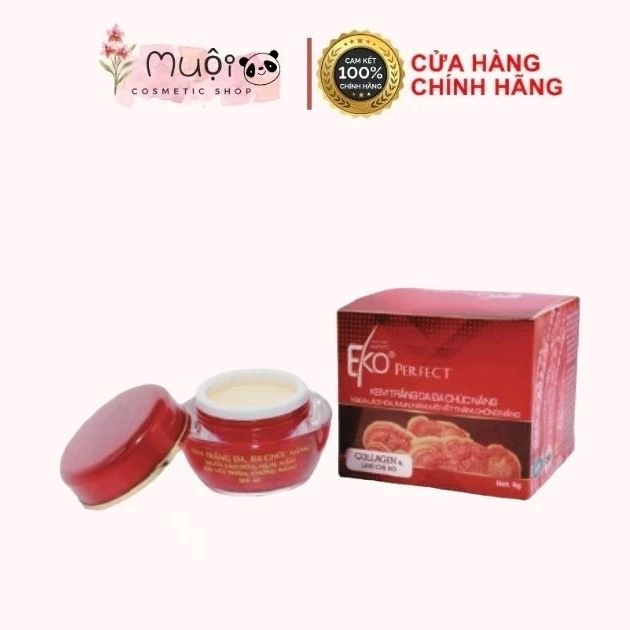 [CHÍNH HÃNG] Kem Eko Linh Chi đỏ trắng da đa chức năng, lão hoá, mụn nám, mờ thâm, chống nắng 9g/50g