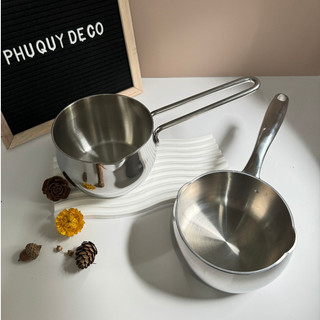 Quánh inox 304 Kingem 12cm nấu bếp từ cháo bột cho bé đáy 3 lớp đúc liền bằng thép không gỉ 18/10