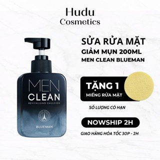 Sữa Rửa Mặt Nam Da Dầu Trắng Da Ngừa Mụn Dưỡng Da Thương Hiệu Blueman Men Clean Dạng Gel 200g