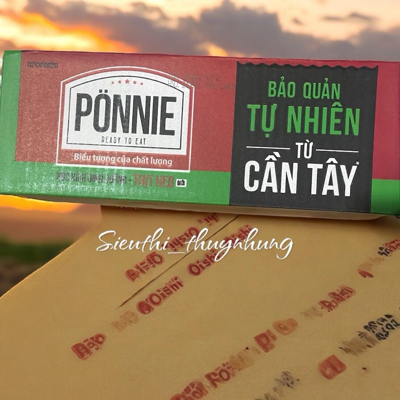 Thùng Xúc Xích Dinh Dưỡng Ponnie Thịt Heo  Mẫu Mới