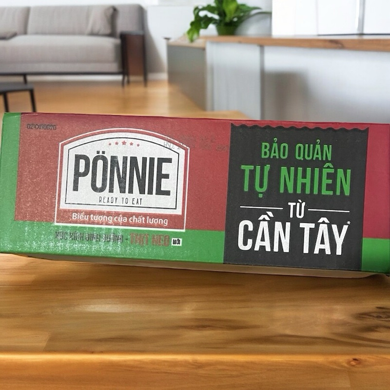 Thùng Xúc Xích Dinh Dưỡng Ponnie Thịt Heo  Mẫu Mới