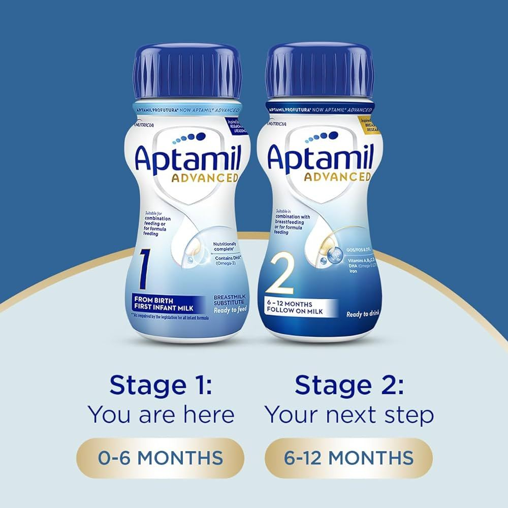[Sale date 05/07/2024]Sữa Aptamil nước pha sẵn nội địa Anh (0-6m) Aptamil Advanced Ready To Feed 200ml
