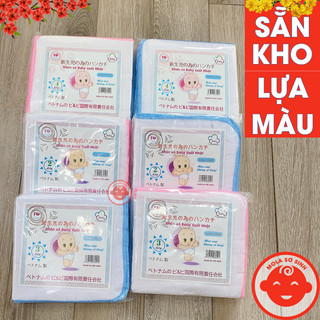 Khăn sữa xô baby xuất nhật 10 cái 2 lớp, 3 lớp, 4 lớp cho bé