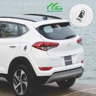 Miếng dán nắp bình xăng, dầu, trang trí xe ô tô