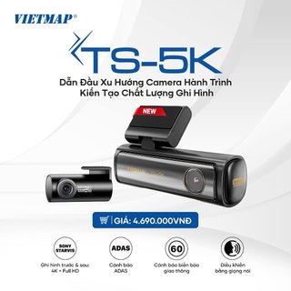 Cam hành trình vietmap ts-5k ghi hình ultra 4k, adas hỗ trợ lái xe an toàn