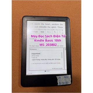 Máy Đọc Sách Kindle Basic 10th 4GB Màn Hình 6Inch Màu Đen Có Đèn Nền - MS: 203802