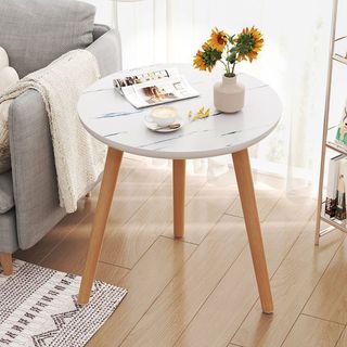 BÀN TRÀ TRANG TRÍ BUNA,SOFA, 2 MẶT,GỖ CHẮC CHẮN, (mặt hình tròn) bằng gỗ ván ép, kích thước 30x40cm