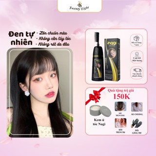  Dầu gội nhuộm tóc màu đen tự nhiên Nagi Natural Black 09 chiết xuất từ thiên nhiên 400ml 